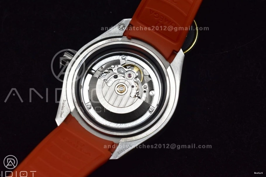 Dial TF Deep Gray Ceramic Rubber SS A2824 on Best Strap Orange 6000M Black Ultra Bezel Seamaster Edition 1:1 0512